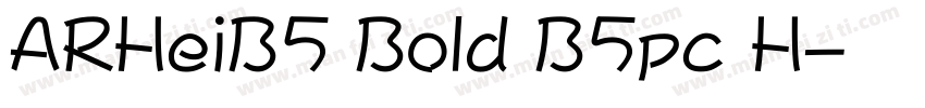 ARHeiB5 Bold B5pc H字体转换